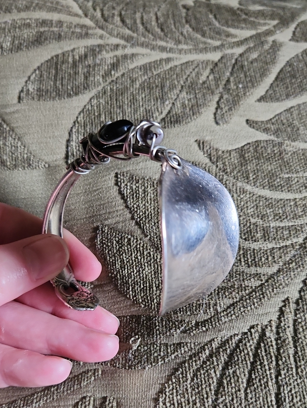 Silver Plated Spoon Cuff Bracelet